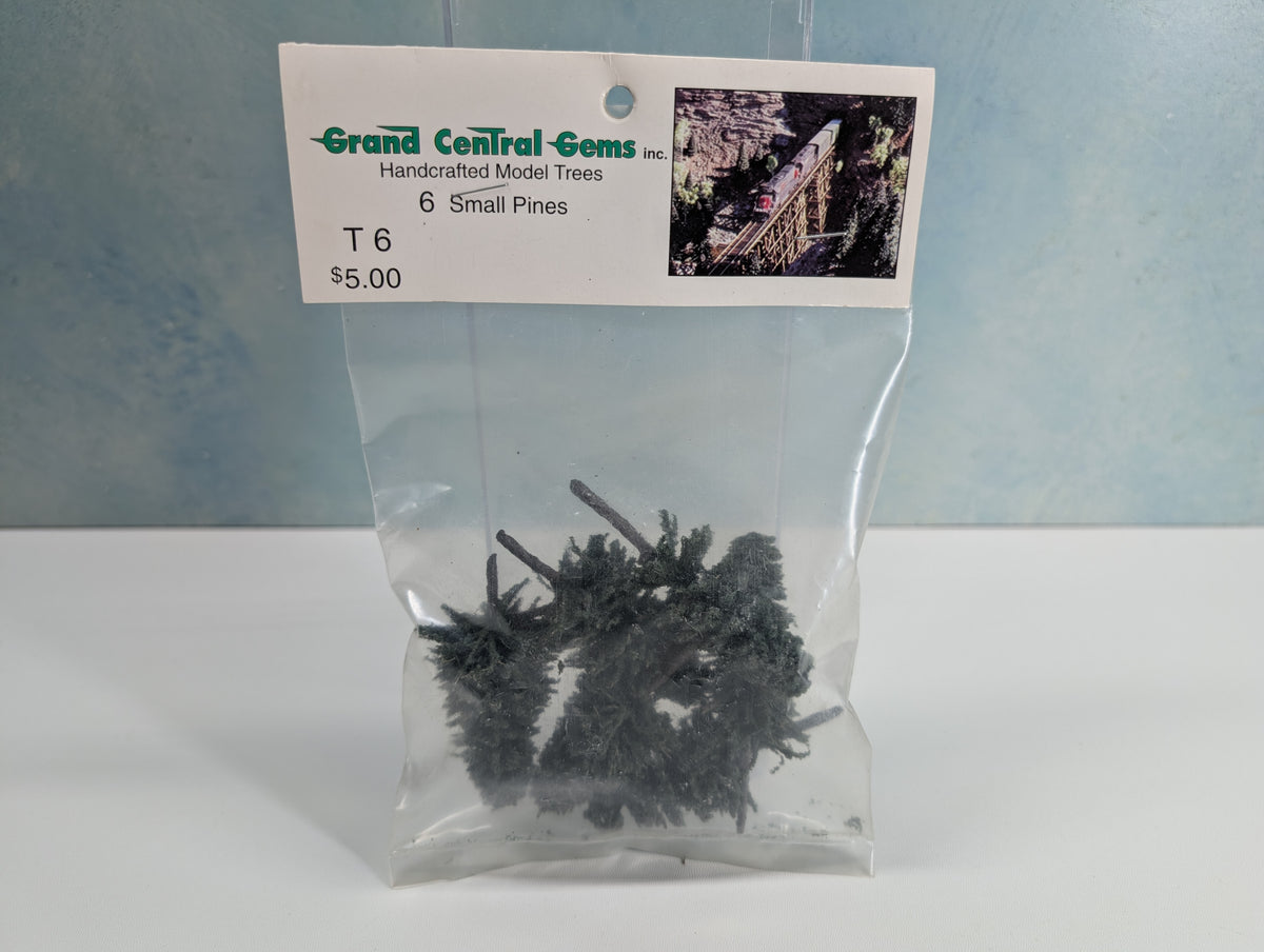 Grand Central Gems T6 HO Scale 6 Small Pine Trees
