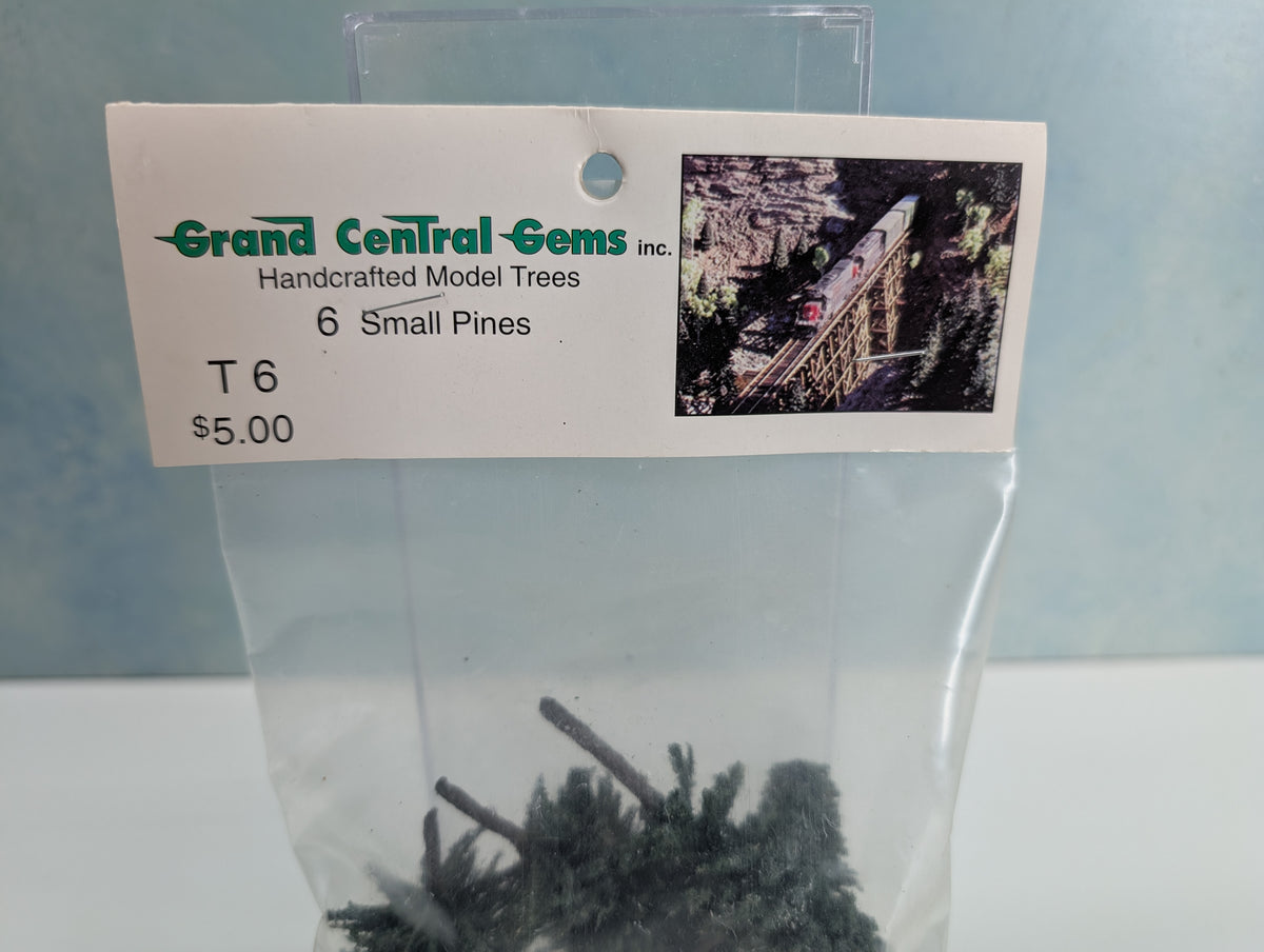 Grand Central Gems T6 HO Scale 6 Small Pine Trees
