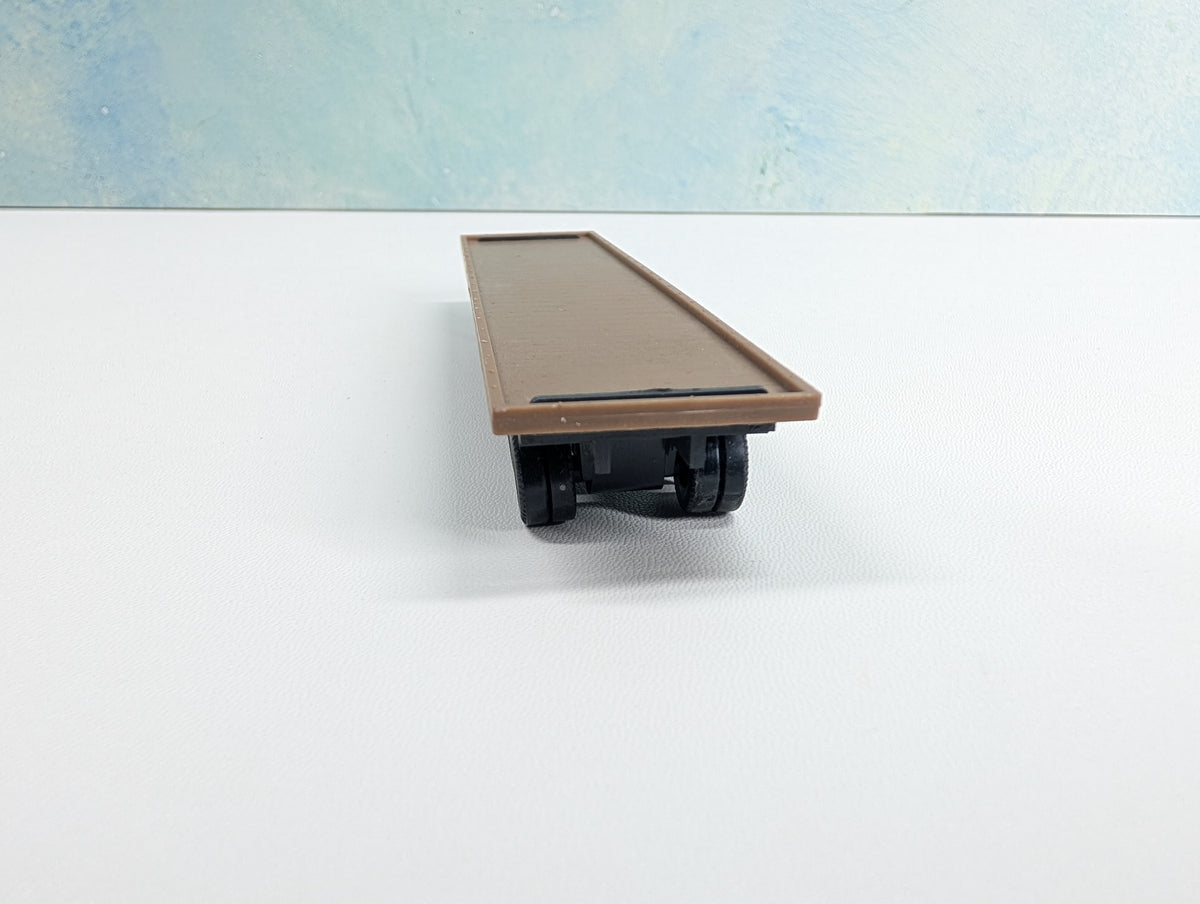 USED AHM HO Scale 41' Flat Trailer, Brown
