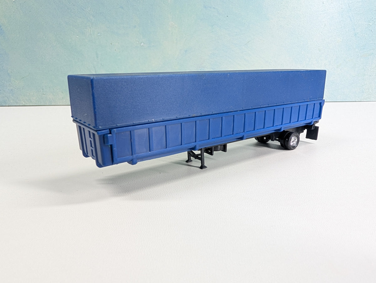USED HO Scale 41' Covered Trailer, Blue