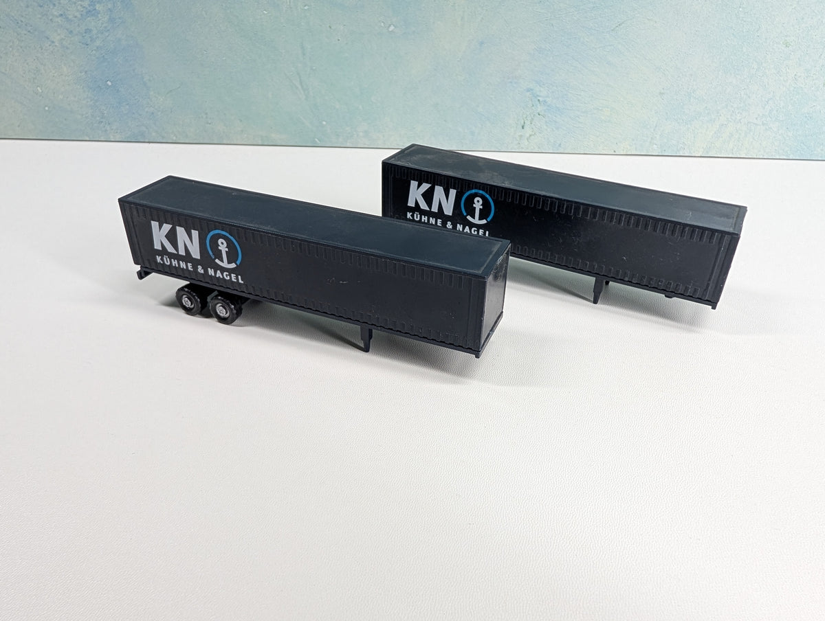 USED HO Scale 38' Trailers Kuhne & Nagel KN (2 pcs)
