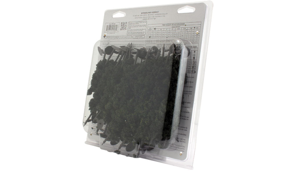 Woodland Scenics 1580 Multi Scale Pine Trees, Conifer Colors Value Pack (33 pcs)