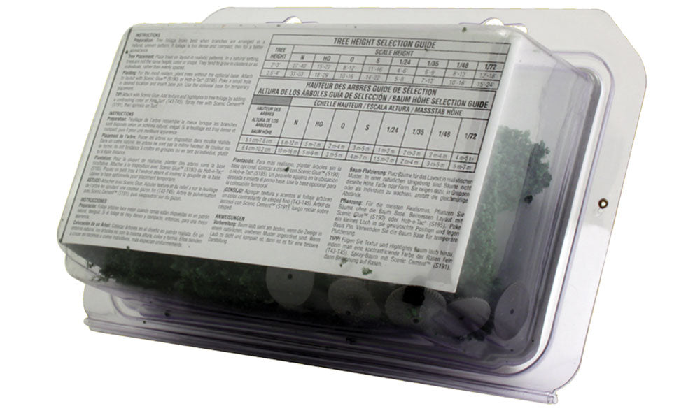 Woodland Scenics 1585 Multi Scale Fir Trees, Evergreen Blend Value Pack (18 pcs)