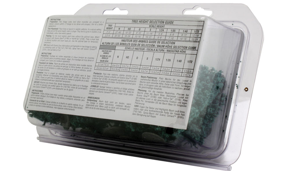 Woodland Scenics 1587 Multi Scale Spruce Trees, Blue Spruce Value Pack (18 pcs)