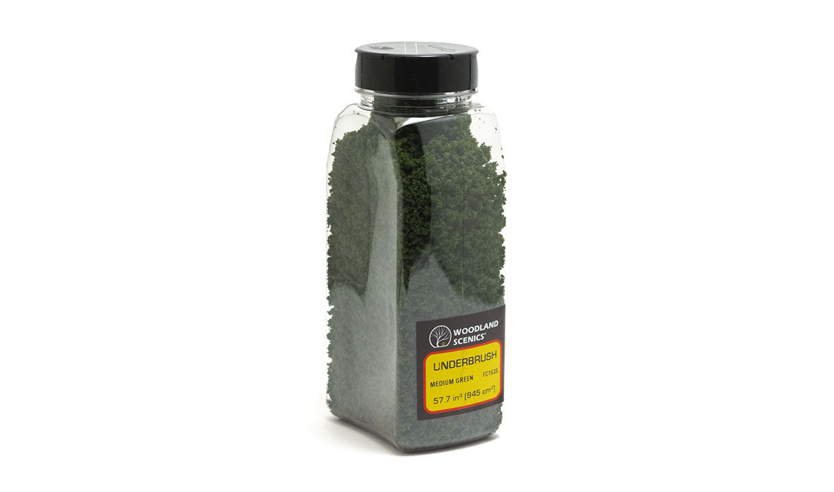 Woodland Scenics FC1636 MULTI Scale Underbrush Medium Green Shaker