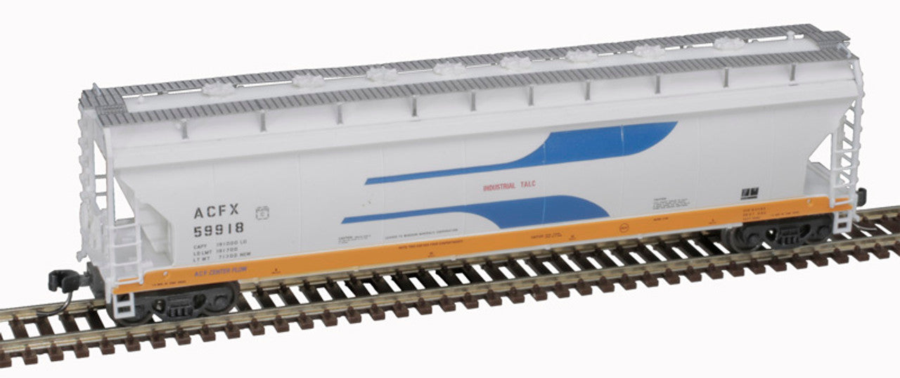 Atlas Master 50006085 N Scale, ACF Pressureaide Covered Hopper, Venturi ACFX #59918, Orange Sill