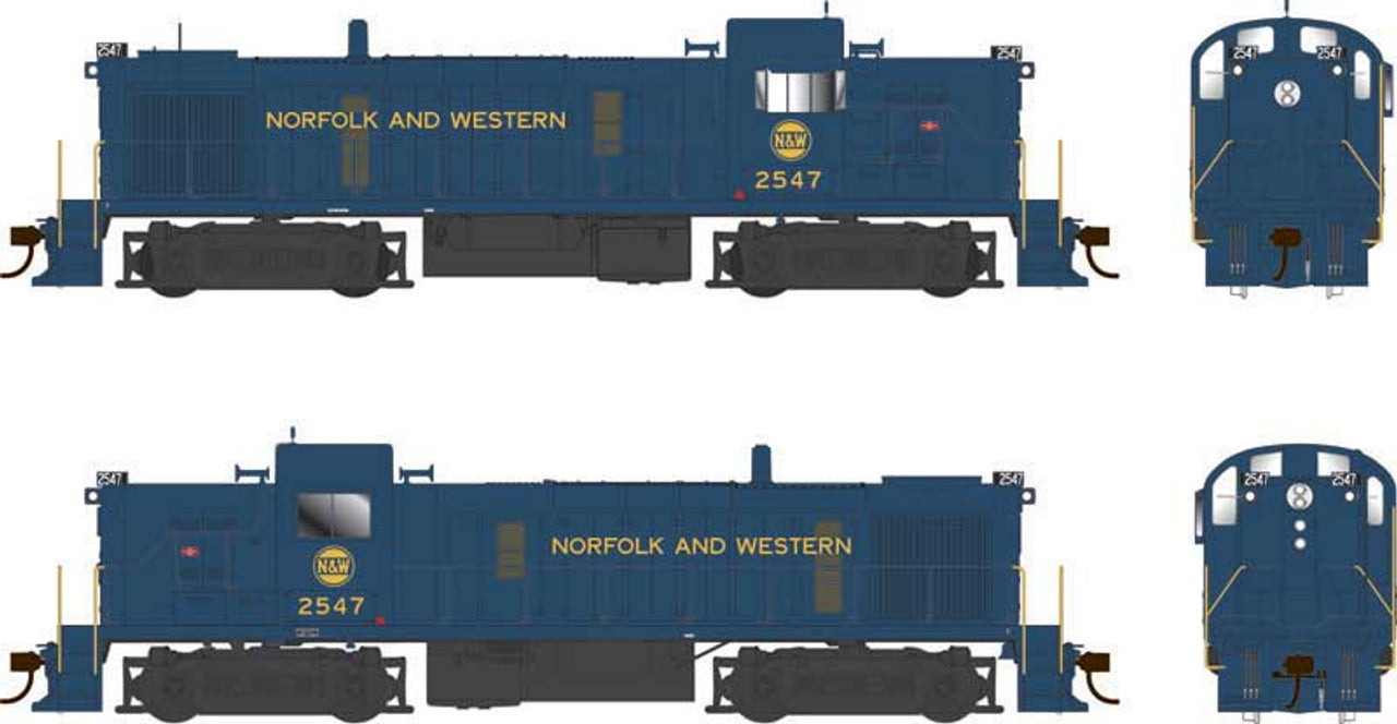 Bowser 25222 HO Scale, ALCO RS-3 Diesel Locomotive, Norfolk & Western #2547 (ESU LokSound 5)