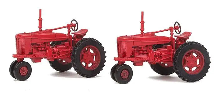Walthers 949-4160 HO Scale Farm Tractor 2-Pack - Assembled -- Red