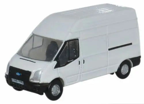 Oxford Diecast N Scale Ford Transit Van with Long Wheelbase and High Roof - Assembled - White