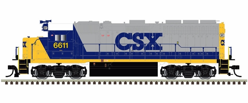 Atlas Master 10004027 HO Scale, GP40 Locomotive, CSX 6611 w/ Ditch Lights, Gold (DCC LokSound 5)