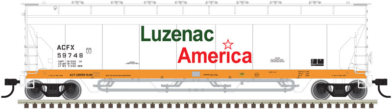 Atlas Master 20006273 HO Scale, ACF Pressureaide Hopper, Luzenac America ACFX #59755