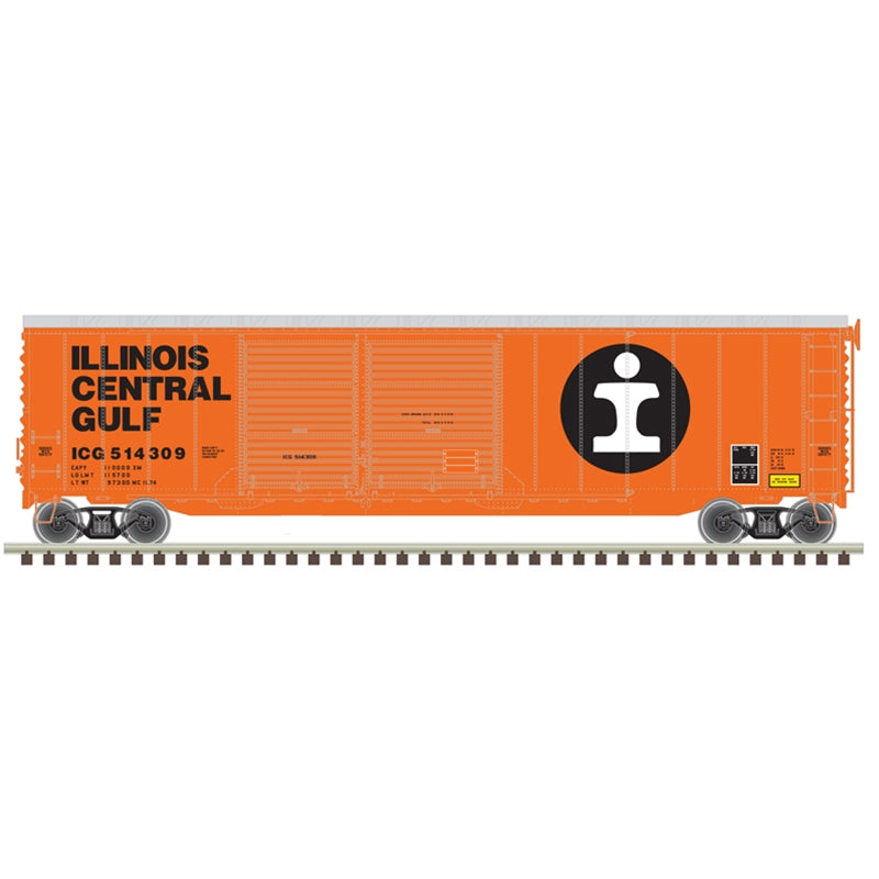Atlas 20006584 HO Scale 50' Postwar DD Box Car Illinois Central Gulf ICG #515585