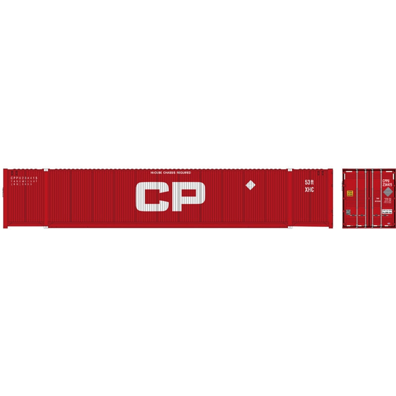 Atlas 20006675 HO Scale, 53' CIMC Container, Canadian Pacific SET #1 234415, 234423, 234448 (RED/WHITE)