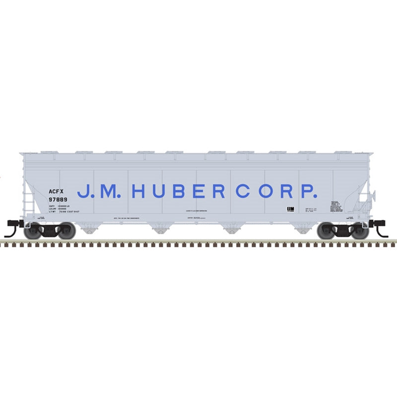 Atlas Master 20006740 HO Scale, ACF 5701 Covered Hopper, J. M. Huber Corporation ACFX #97883
