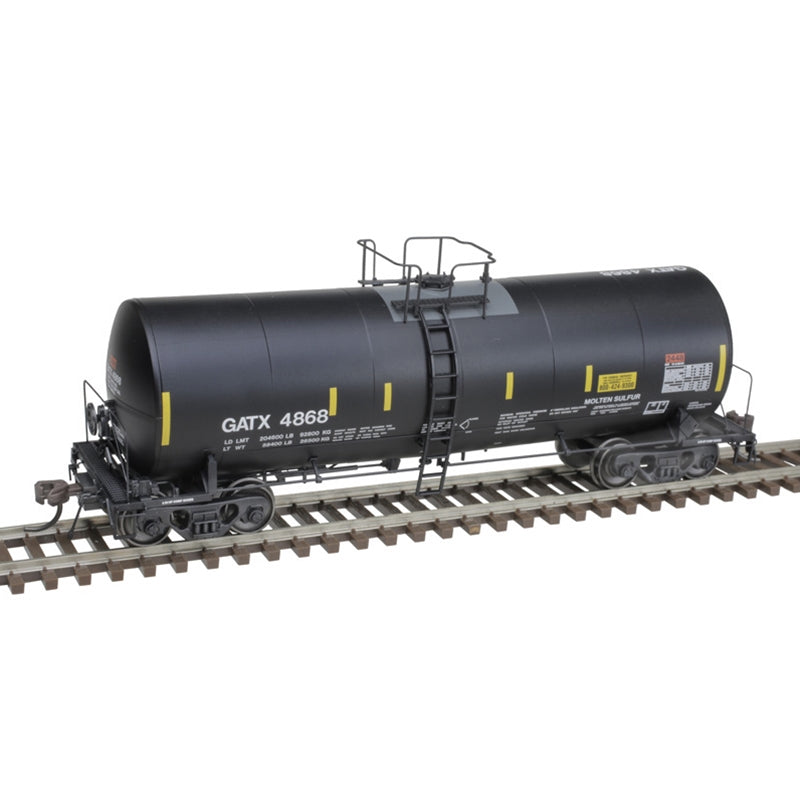 Atlas Master 20007209 HO Scale, Trinity 17,600 Gallon Corn Syrup Tank Car, General American Transportation Corporation GATX #4827, w/ Stripes