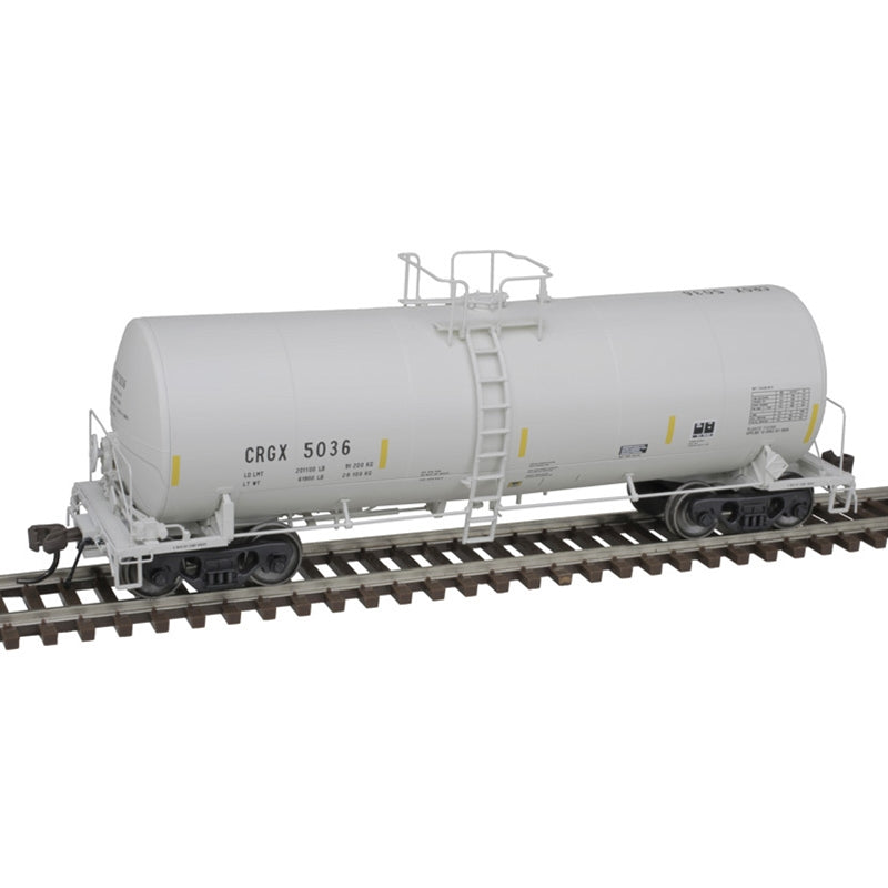 Atlas Master 20007221 HO Scale, Trinity 17,600 Gallon Corn Syrup Tank Car, Cargill CRGX #5036, w/ Stripes