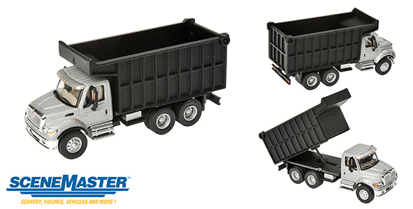 Walthers 949-11677 HO Scale International(R) 7600 Dual-Axle Coal Truck - Assembled - Silver Cab, Black Box