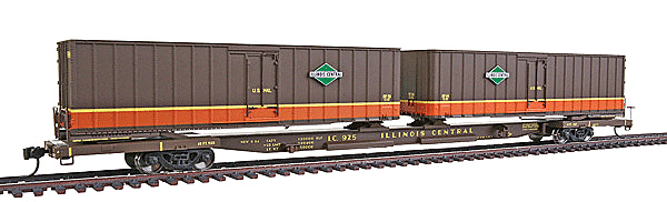 Walthers 932-41056 HO Scale Flexi-Van Mark IV Flat Car w/ Trailer Illinois Central IC #925