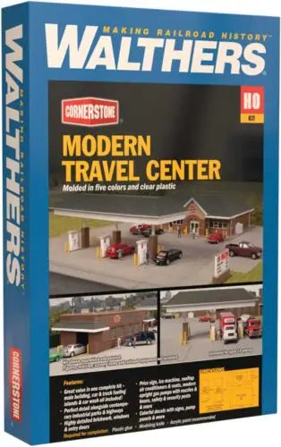 Walthers Cornerstone 933-3538 HO Scale Modern Travel Center, Gas Station KIT