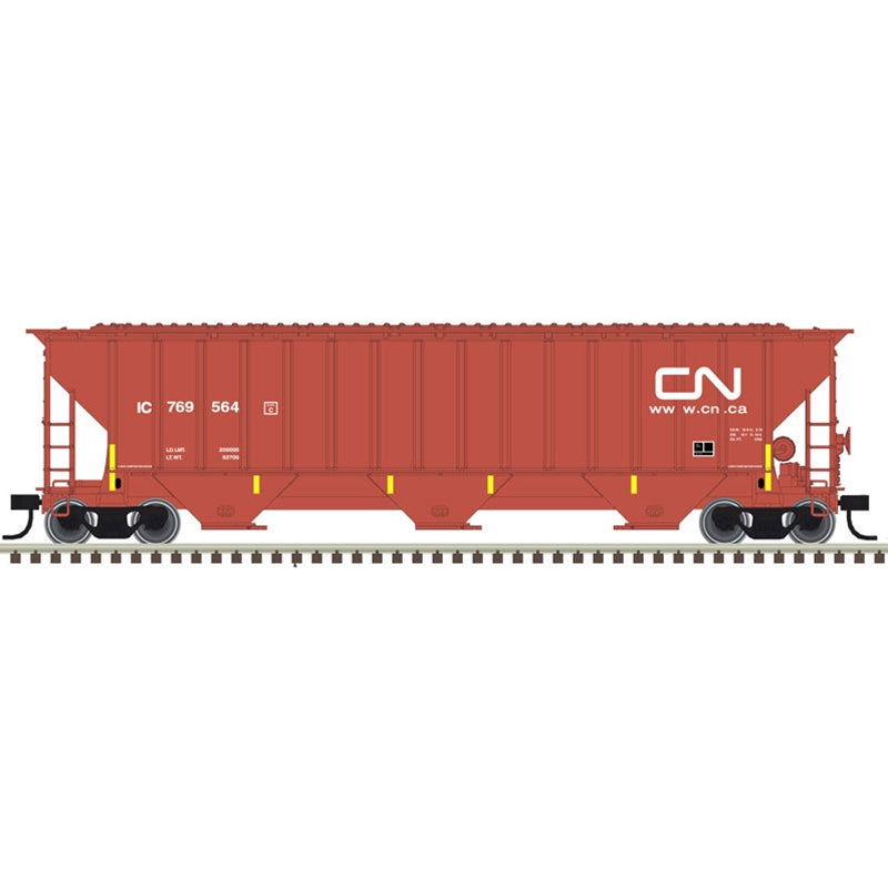 Atlas Trainman 20006654 HO Scale, Thrall 4750 Covered Hopper, Canadian National IC #769578, w/ Stripes