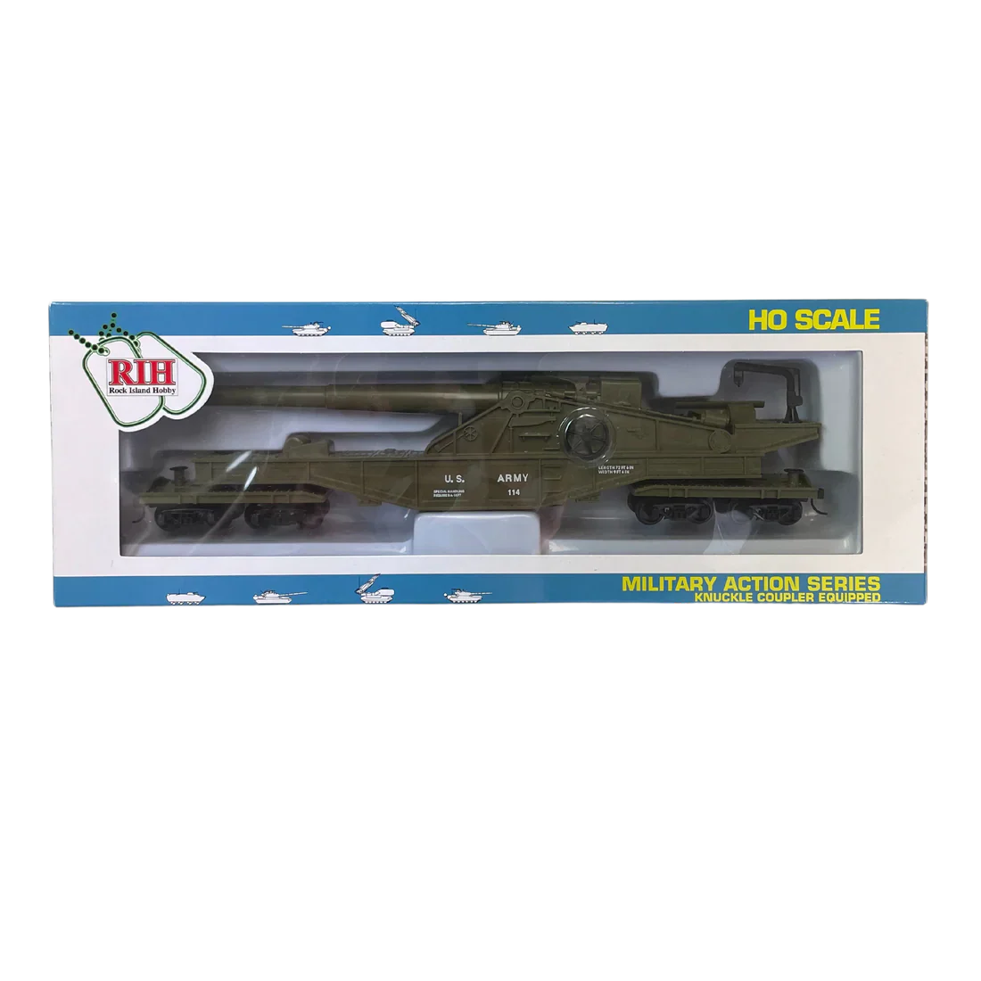 Rock Island Hobby 32163 HO Scale US Army Big Gun Car