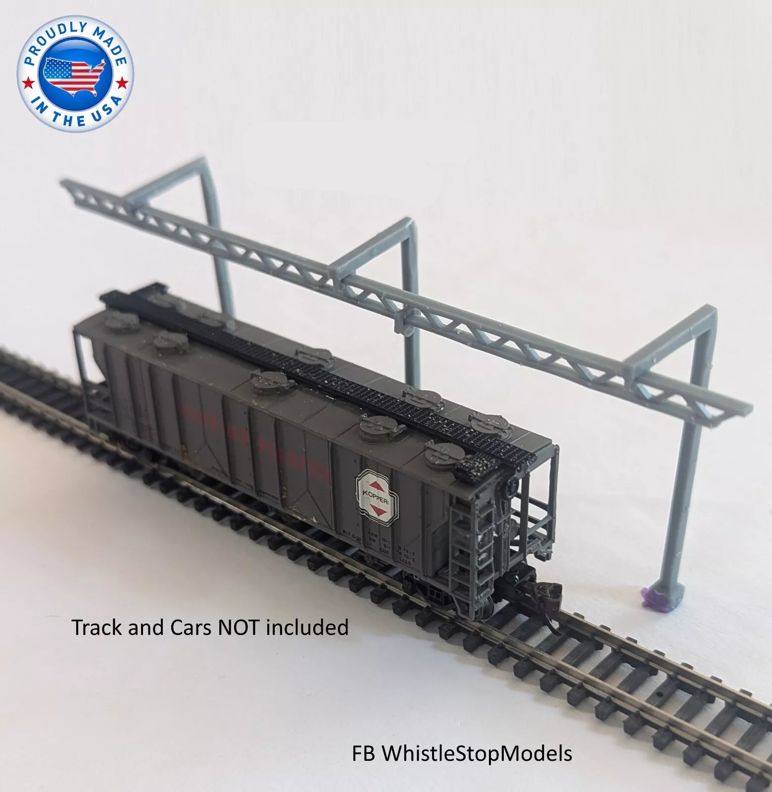 Whistle Stop Models HO7002 HO Scale Single Track Safety Tie-Off, Resin 3D Printed, Highly Detailed