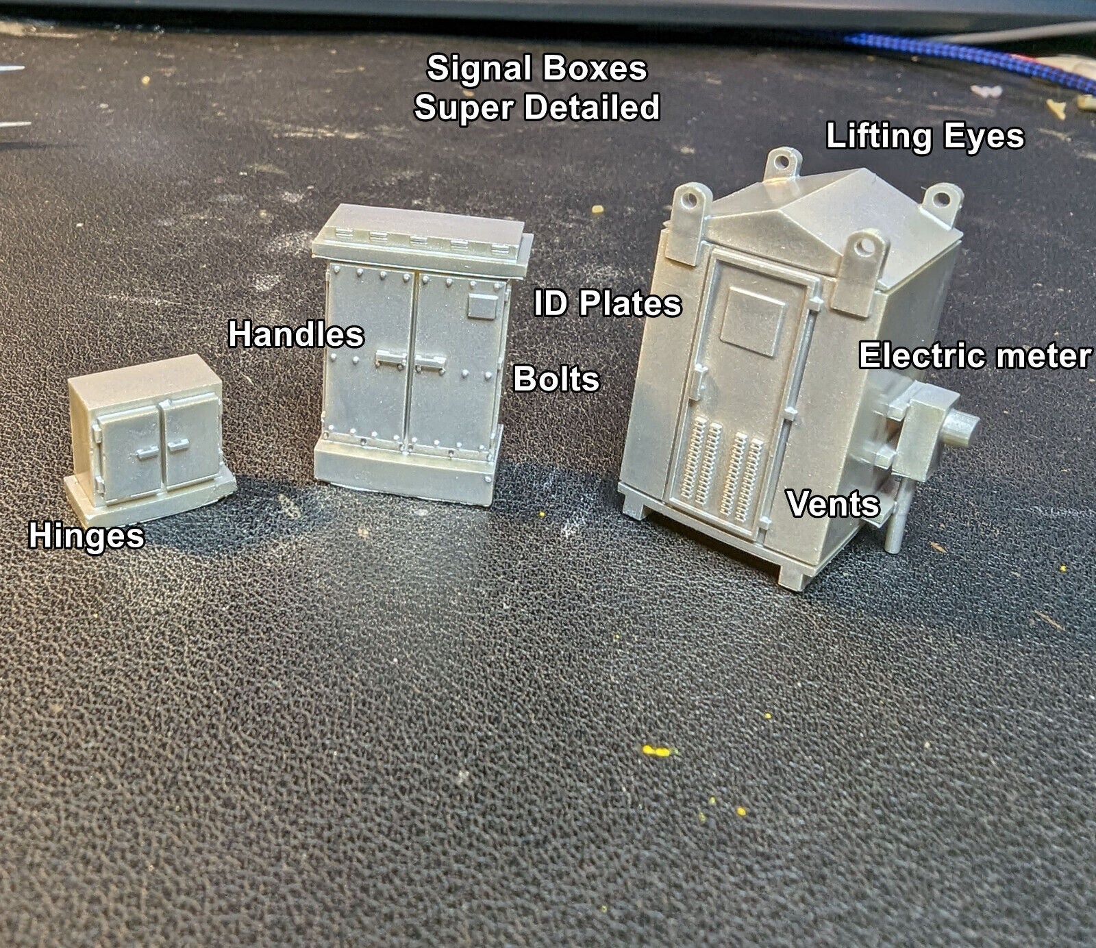 Whistle Stop Models HO1012 HO Scale Electrical Track Side Control Boxes, Resin 3D Printed, Highly Detailed (6 pcs)