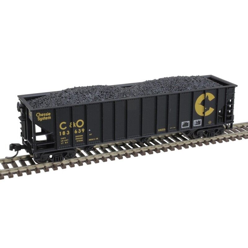 Atlas Trainman 50005863 N Scale, 90 Ton Hopper, Chessie System C&O #184125