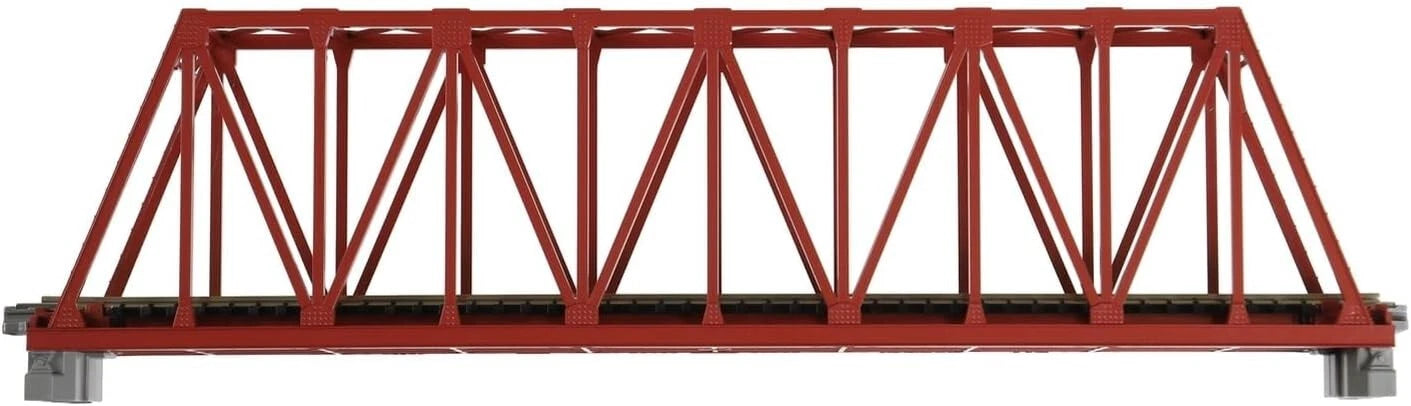 KATO 20-429 N Scale Unitrack Single-Track Truss Bridge Red Brown, 9-3/4", 248mm
