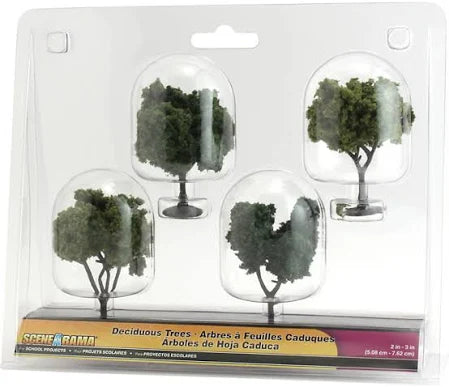 Woodland Scenics SP4150 MULTI Scale SceneArama Deciduous Trees 2-3" (4 pcs)