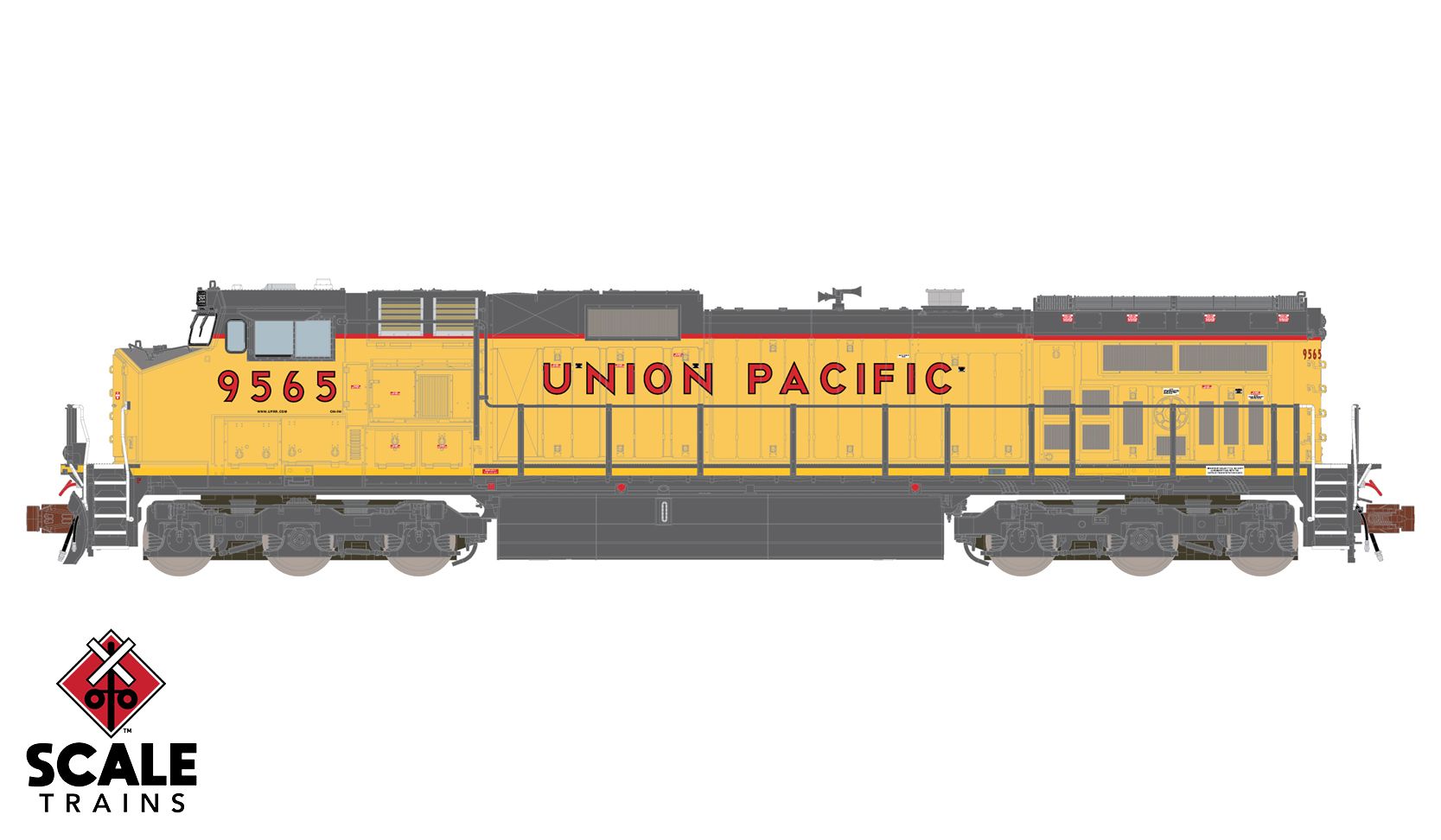 ScaleTrains SXT38547 N Scale, GE Dash C44-9W w/ Yellow Sill Stripes, Union Pacific #9572 (ESU LokSound 5)