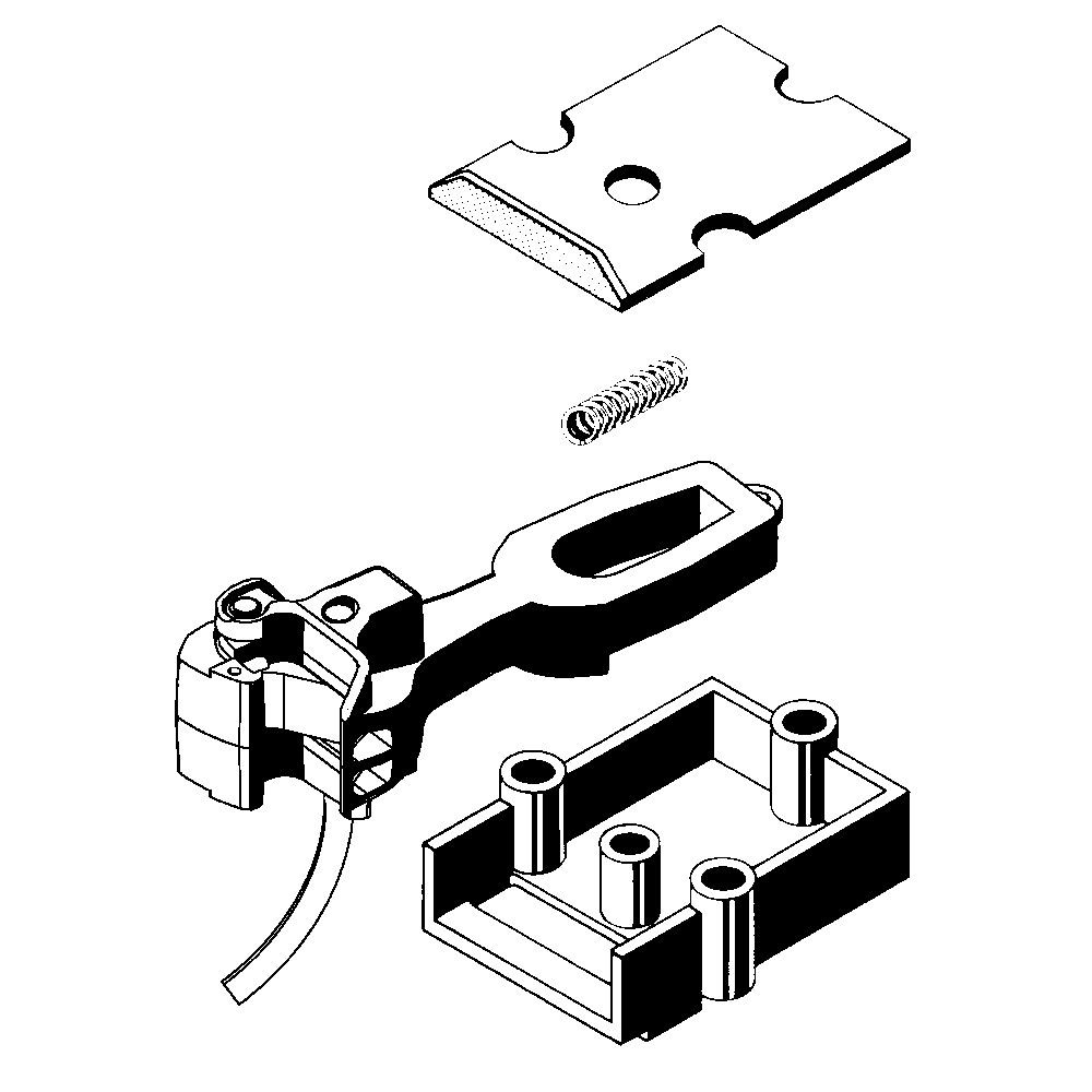 Kadee #906 G Scale, Type E Straight Centerset Shank Couplers with Body Mount Gearboxes, Black